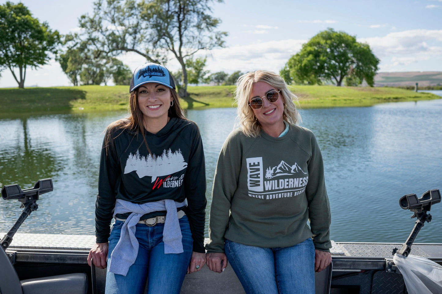Wave and Wilderness - Where Adventure Begins Crew Neck Sweatshirt