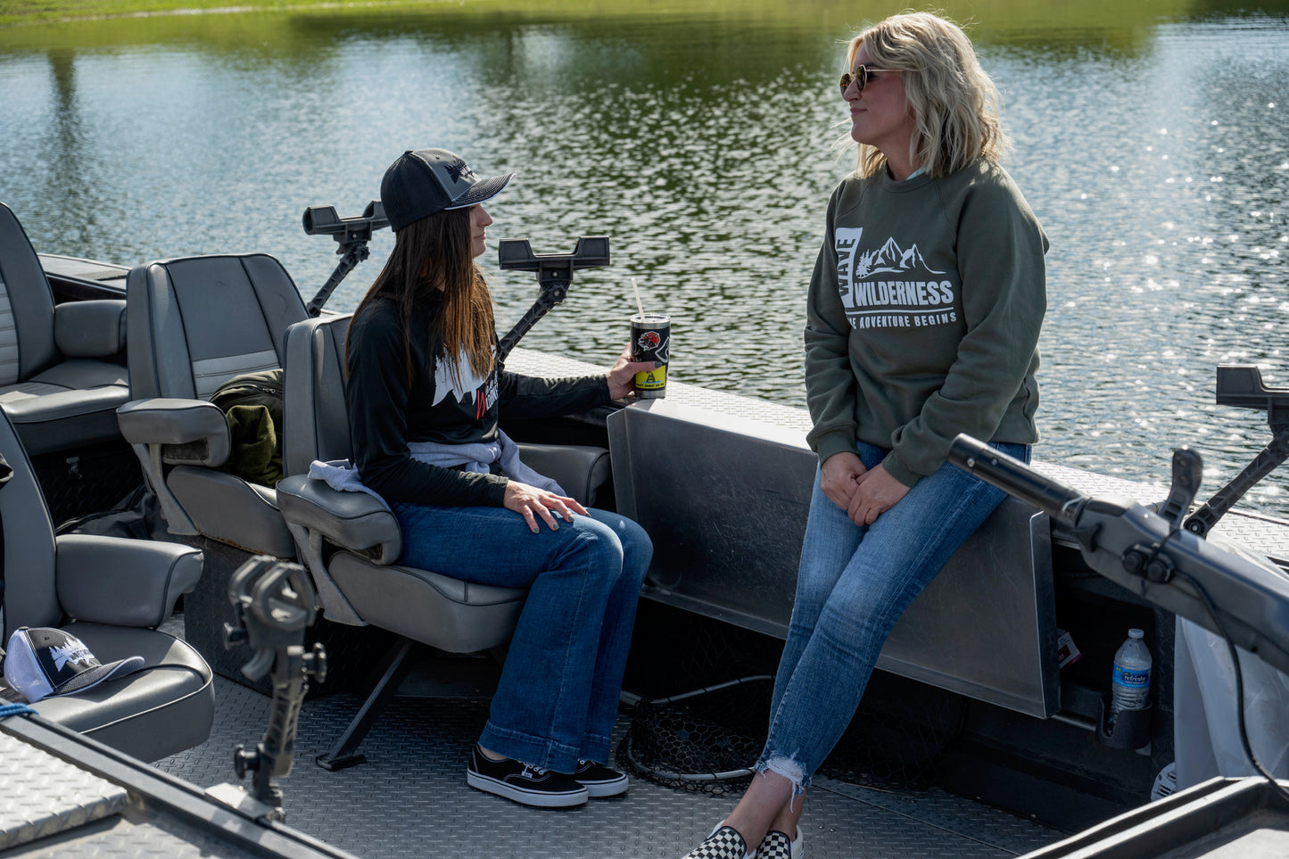 Wave and Wilderness - Where Adventure Begins Crew Neck Sweatshirt