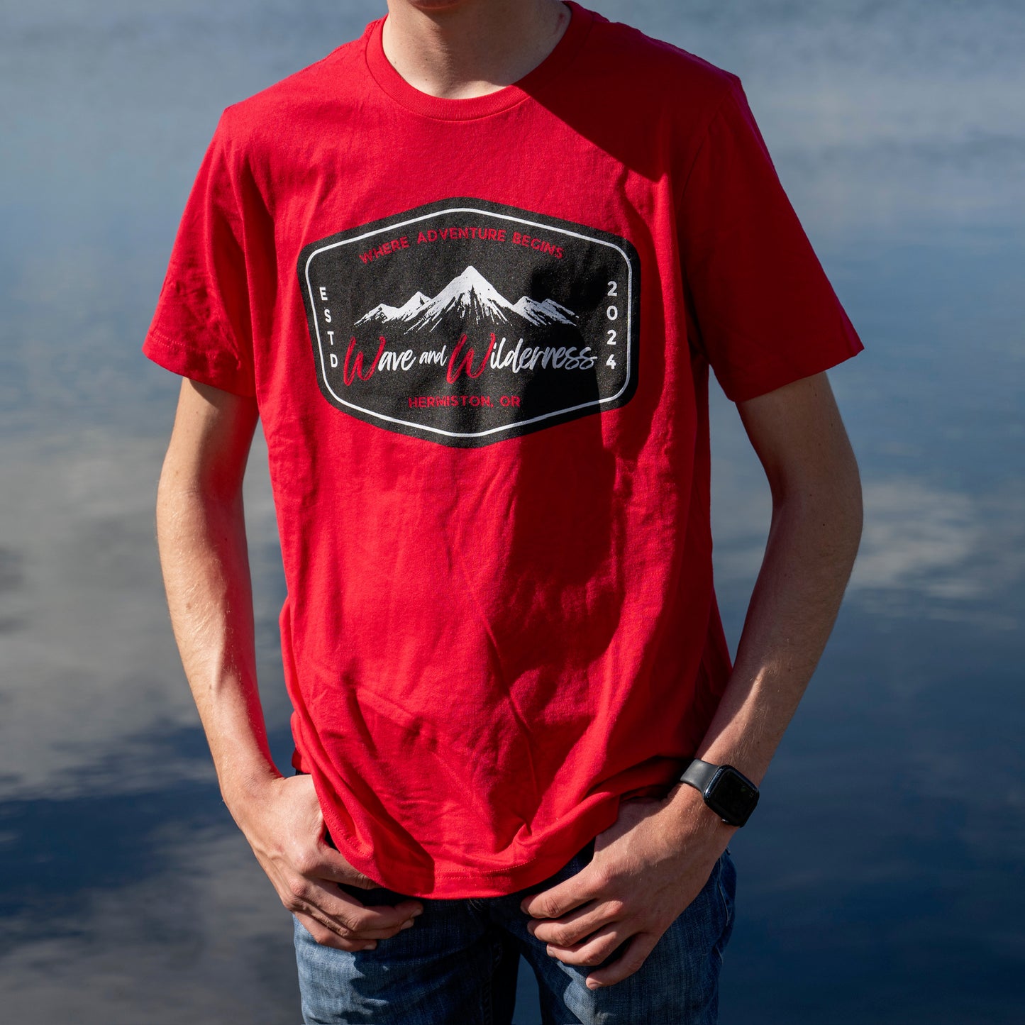 Wave and Wilderness - Mountain Badge T Shirt